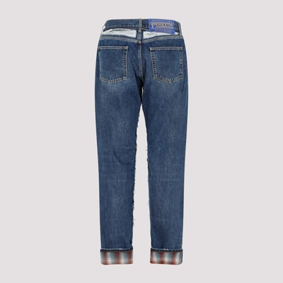Shop Maison Margiela 5 Pockets Pants Jeans In Blue