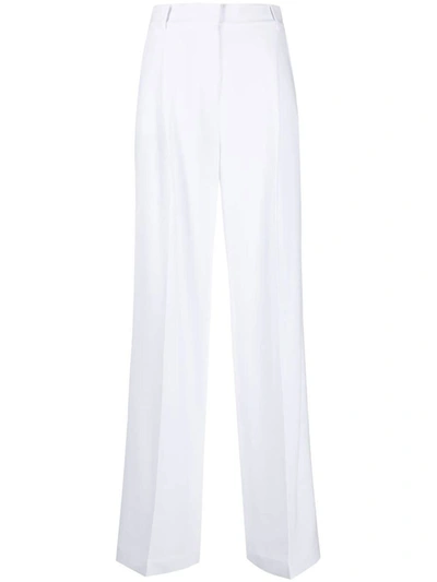 Shop Michael Michael Kors Wide Leg Tailored Trousers In White