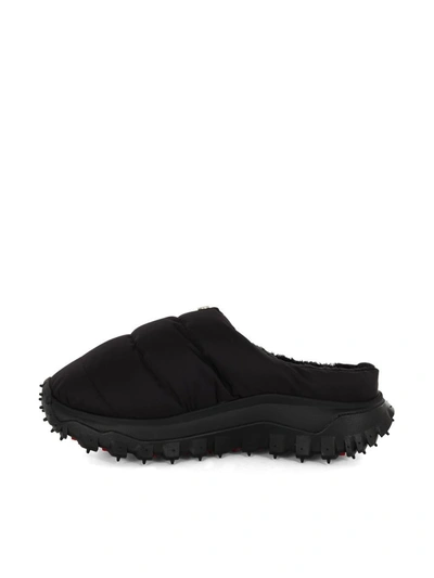 Shop Moncler Genius Puffer Trail Slides Shoes In Black