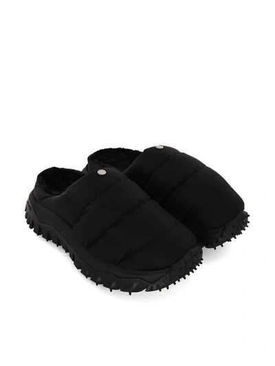 Shop Moncler Genius Puffer Trail Slides Shoes In Black