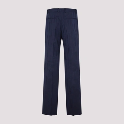 Shop Off-white Shibori Jacquard Slim Pant Pants In Blue