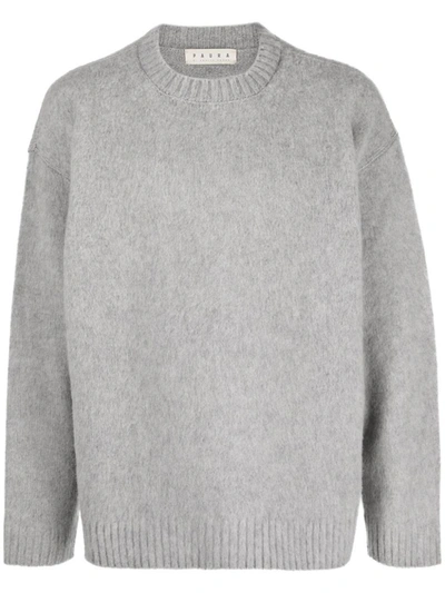 Shop Paura Asia Crewneck Sweater Clothing In Grey