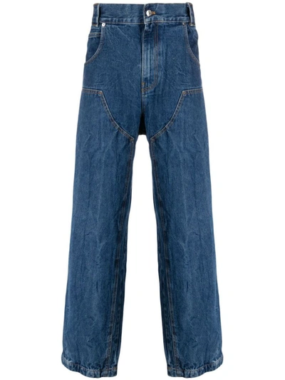 Shop Paura Vivienne Work Pant Clothing In Blue