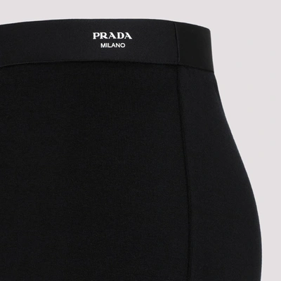 Shop Prada Cotton Pants In Black