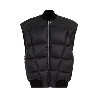 Shop Rick Owens Jumbo Flight Jacket Wintercoat In Black
