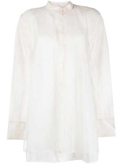 Shop Rohe Róhe Double Layered Organza Top Clothing In Nude & Neutrals