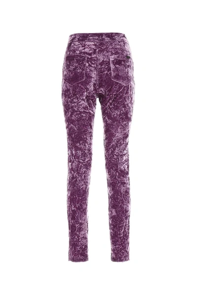 Shop Saint Laurent Leggings In Purple