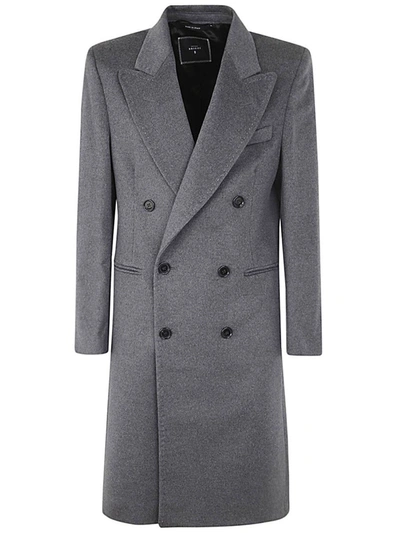 Shop Sartoria Brizzi Double Breasted Coat Clothing In Grey