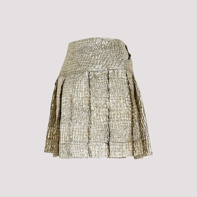 Shop Simone Rocha Pleated Mini Kilt With Ties Skirt In Grey