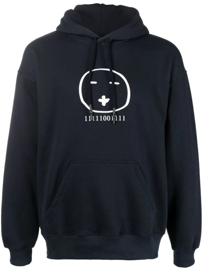 Shop Société Anonyme Face Logo Hoodie Over Clothing In Blue