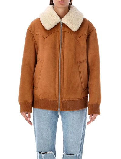 Stand Studio Lillee Jacket In Tan White
