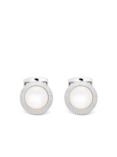 Shop Tateossian Bullseye Semi Precious Cufflinks Accessories In White