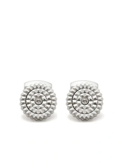 Shop Tateossian Diamond Giza Cufflinks Accessories In Grey
