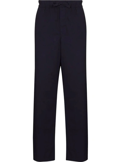 Shop Tekla Cotton Poplin - Pyjamas Pants Clothing In Blue