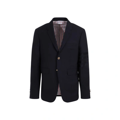Shop Thom Browne Fit 1 Wool Blazer Jacket In Blue