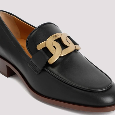 Shop Tod's Loafer Catena Anello Shoes In Black
