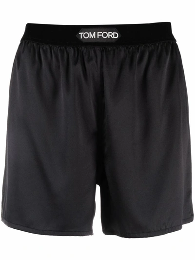 Shop Tom Ford Silk Boxer Shorts Clothing In Black