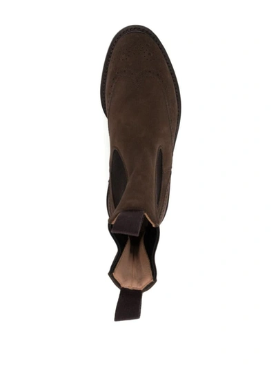 Tricker's Henry Beatles Commando Sole Shoes In Gray