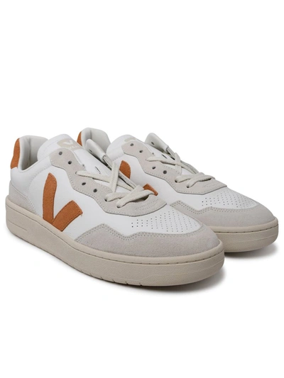 Shop Veja Orange V-90 Sneaker In Brown