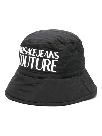 Shop Versace Jeans Couture Drill Thicker Bucket Hat Accessories In Black