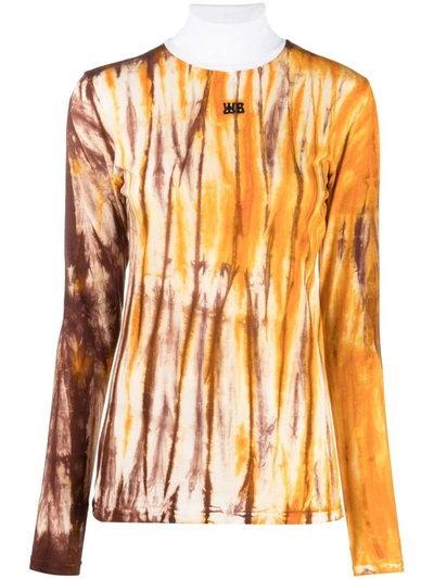 Wales Bonner Abstract-print Long-sleeve T-shirt In Yellow & Orange