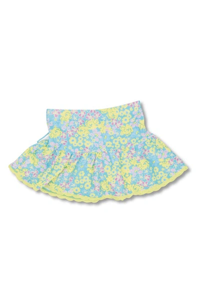 Shade Critters Kids' Watercolor Floral Cover-up Skirt In Multi