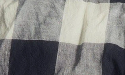Shop Cos Gingham Tie Strap Linen & Organic Cotton Crop Top In Blue Dark
