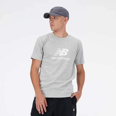 Shop New Balance Men's Sport Essentials Logo T-shirt In Grey