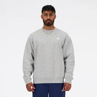 Shop New Balance Men's Sport Essentials Fleece Crew Shirt In Grey