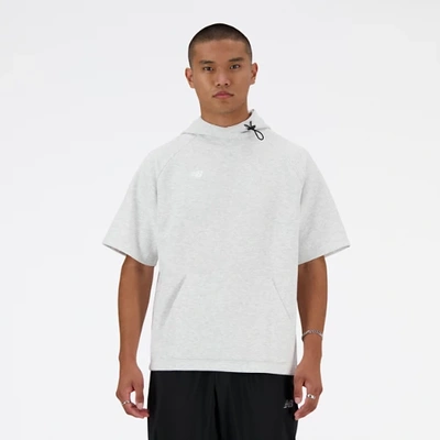 Shop New Balance Men's Ss Fleece Bp Hoodie In Grey