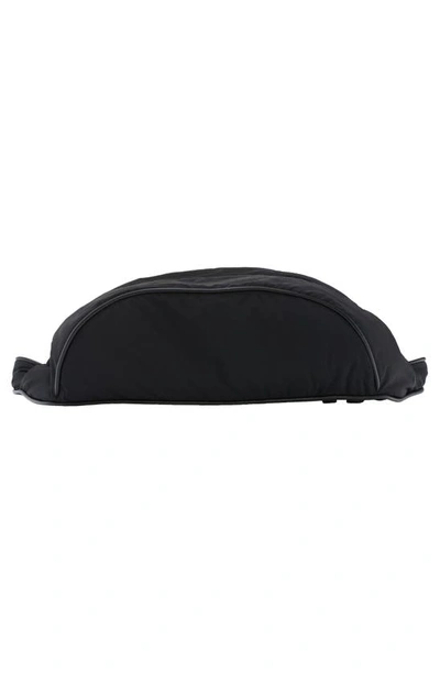 Bottega Veneta Large Nylon Belt Bag In 8803 Black/ Silver
