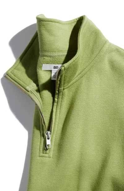 Shop Bp. Quarter Zip Sweatshirt In Olive Fir