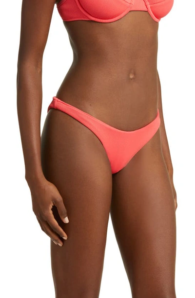 Shop Kulani Kinis Minimal Bikini Bottoms In Watermelon Rib