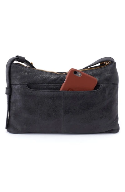 Shop Hobo Paulette Small Leather Crossbody Bag In Black