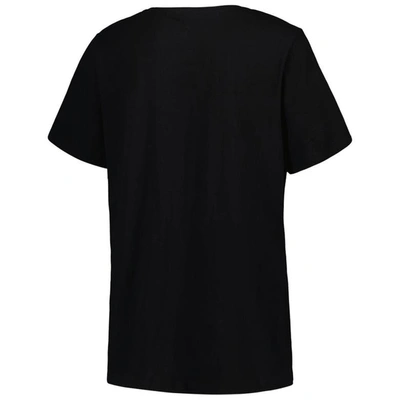 Shop Profile Black Dallas Mavericks Plus Size Arch Over Logo V-neck T-shirt