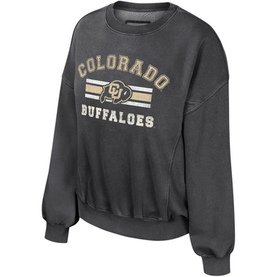 Shop Colosseum Black Colorado Buffaloes Audrey Washed Pullover Sweatshirt