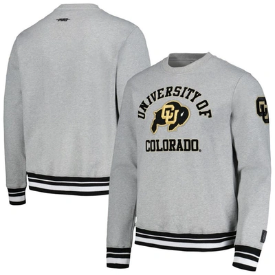 Shop Pro Standard Gray Colorado Buffaloes Classic Stacked Logo Pullover Sweatshirt
