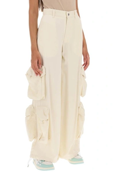 Shop Amiri Wide Leg Cargo Pants