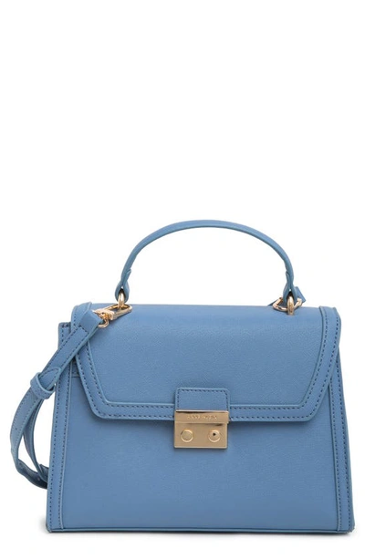 Shop Anne Klein Top Handle Satchel Bag In Elemental Blue