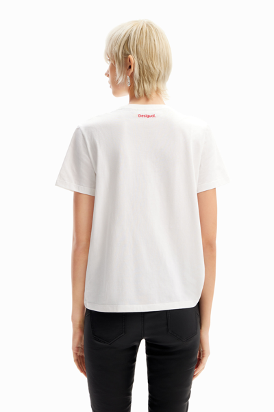 Shop Desigual Multicolour The Rolling Stones T-shirt In White