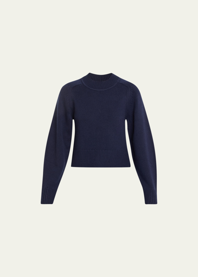 Shop Isabel Marant Leandra Wool Cashmere Sweater In Midnight