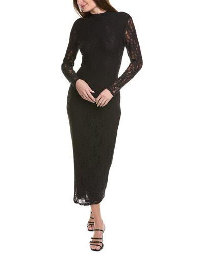 Shop Bardot Meghan Lace Midi Dress In Black