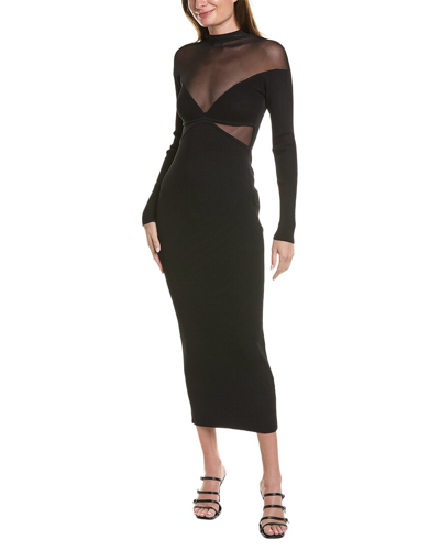 Shop Bardot Aperol Knit Midi Dress In Black