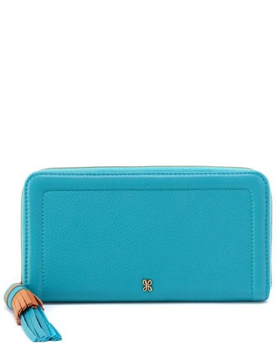 Shop Hobo Nila Large Zip Around Leather Wallet In Blue