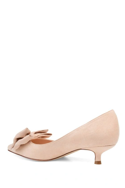 Shop Journee Collection Journee Orana Bow Kitten Heel Pump In Pink