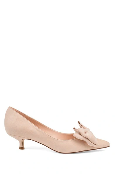 Shop Journee Collection Journee Orana Bow Kitten Heel Pump In Pink