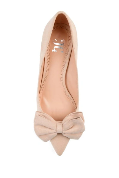 Shop Journee Collection Journee Orana Bow Kitten Heel Pump In Pink