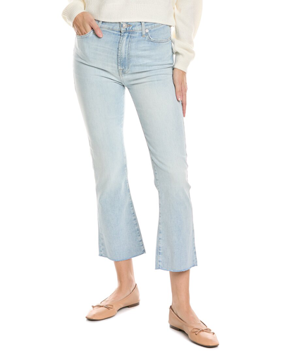 Shop 7 For All Mankind Light Rosemary High-rise Slim Kick Jean In Blue