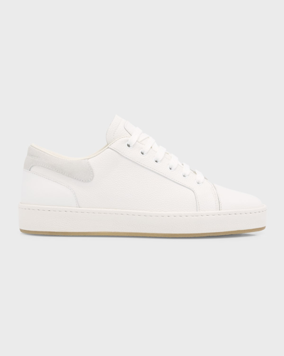 Shop Giuseppe Zanotti Men's Gz-city Tonal Leather Low-top Sneakers In Bianco