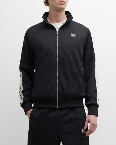Palm Angels Onogram Track Jacket In Black Off White